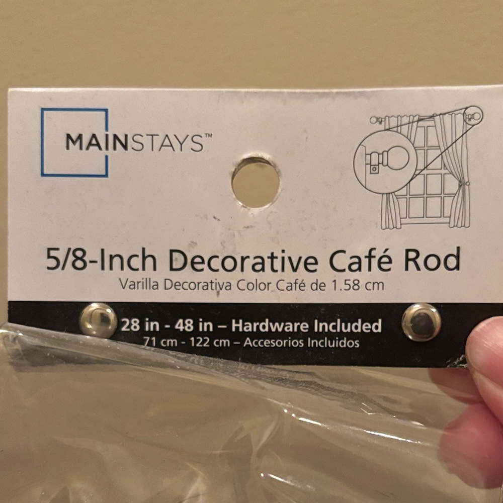 Mainstays Silver Decorative Café Rod